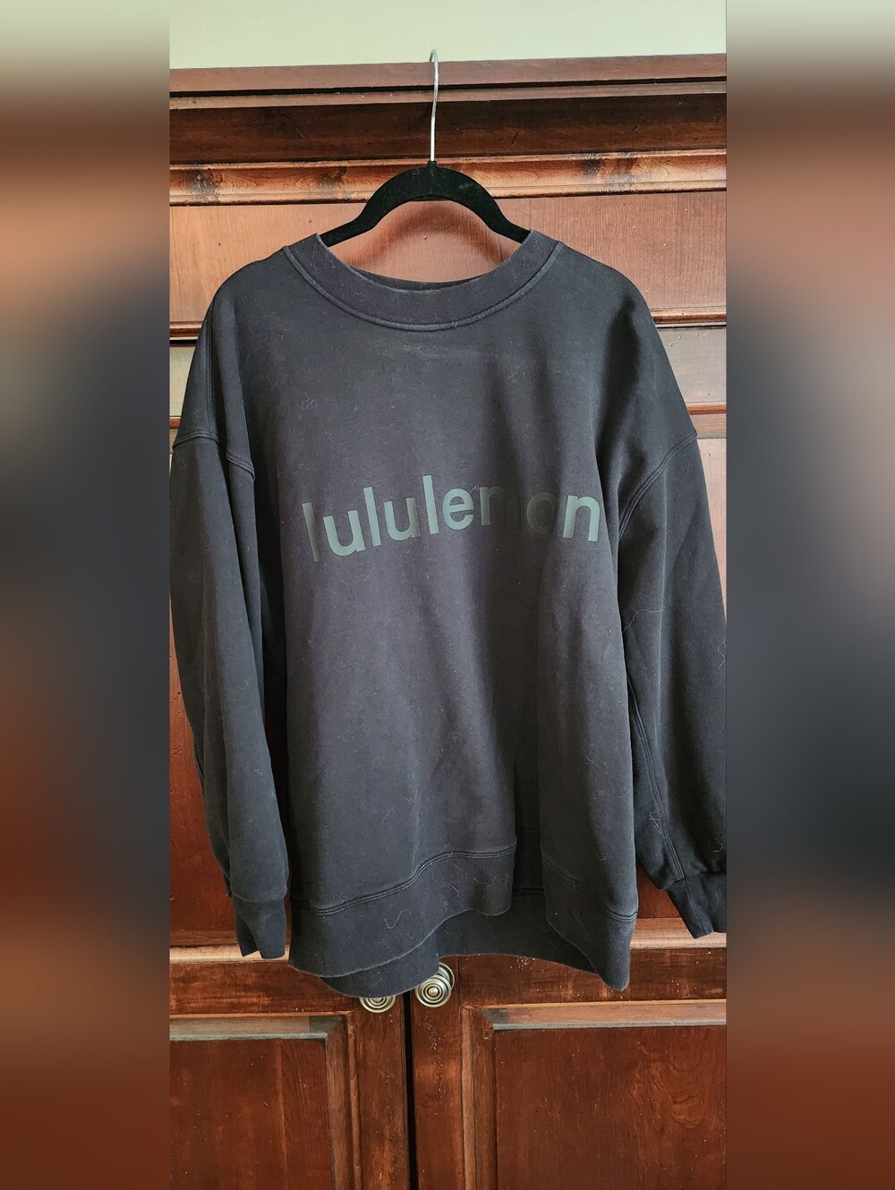 Lululemon Athletica Black Perfectly Oversized Crew